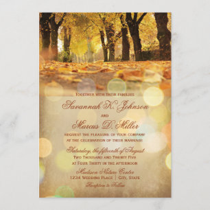 Rustic Fall quitte les invitations de mariage d'au