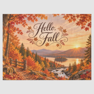 Rustic Fall Season Illustration Tissue Paper