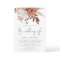 Rustic Fall Terracotta Florals QR Code Wedding