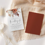 Rustic Fall Terracotta Florals Wedding Invitation<br><div class="desc">Rustic Fall Florals Wedding Invitation.  Elegant florals and berries and grasses in autumn colours terracotta brown and cream,  flow down from the top. The Wedding Of is in a set handwriting style script. Easily personalise the rest of the text to your own details.</div>
