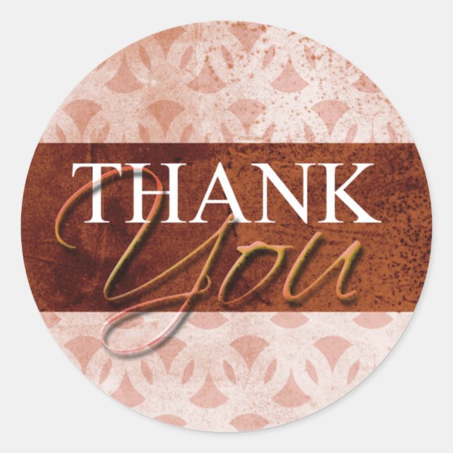 Rustic Fall Thank You Envelope Label Seal Stickers (Front)