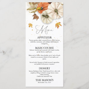 Rustic Fall Themed Menu