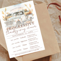 Rustic Fall Truck Progressive Thanksgiving Dinner