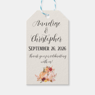 Rustic Fall Wedding Happily Ever After Starts Here Gift Tags