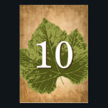 Rustic Fall Wedding Ideas | Table Number Cards<br><div class="desc">Looking for rustic fall wedding ideas and in need of table number cards for your guest tables? This custom table number card is designed with autumn leaves on worn old parchment to match your fall themed wedding perfectly. Have a different colour leaf for each of your tables as well as...</div>