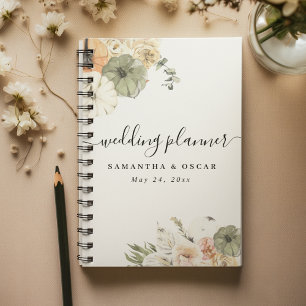 Rustic Fall Wedding Planner   Watercolor Pumpkins 