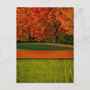 Rustic Fall Wedding Postcard