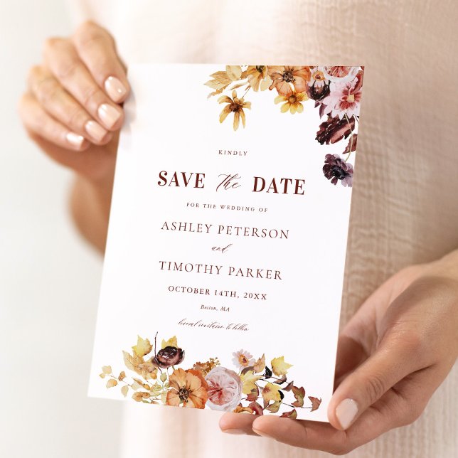 Rustic Fall Wedding Save The Dates Invitation (Creator Uploaded)
