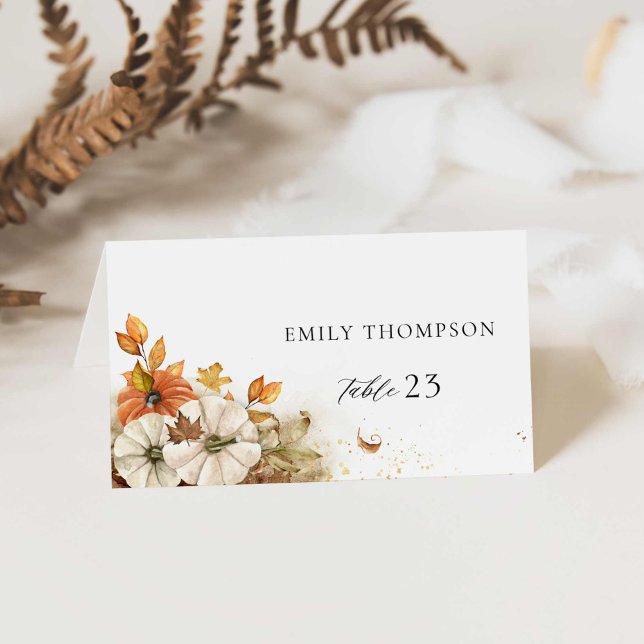 Rustic Fall Wedding Table Number (Fall Rustic Wedding Escort Cards)