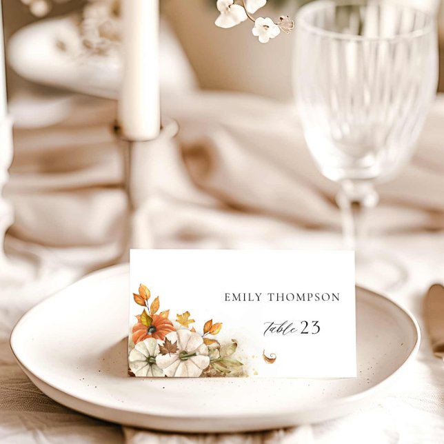Rustic Fall Wedding Table Number (Rustic Fall Party Escort Card)
