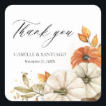 Rustic Fall Wedding Thank you Stickers<br><div class="desc">Enhance your fall wedding with our charming "Rustic Fall Thank You Wedding Stickers." Perfect for sealing thank you cards,  decorating favour bags,  or adding a special touch to your wedding stationery,  these stickers feature beautiful fall leaves and rustic elements. Matching items in our Rustic Fall Wedding Collection</div>