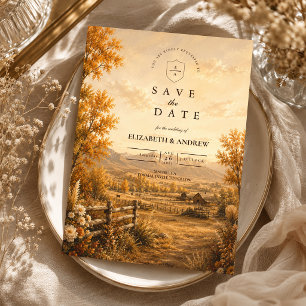 Rustic Fall Western Wedding Save The Date