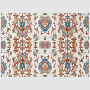 Rustic Fall With Blue Decoupage Tissue Paper