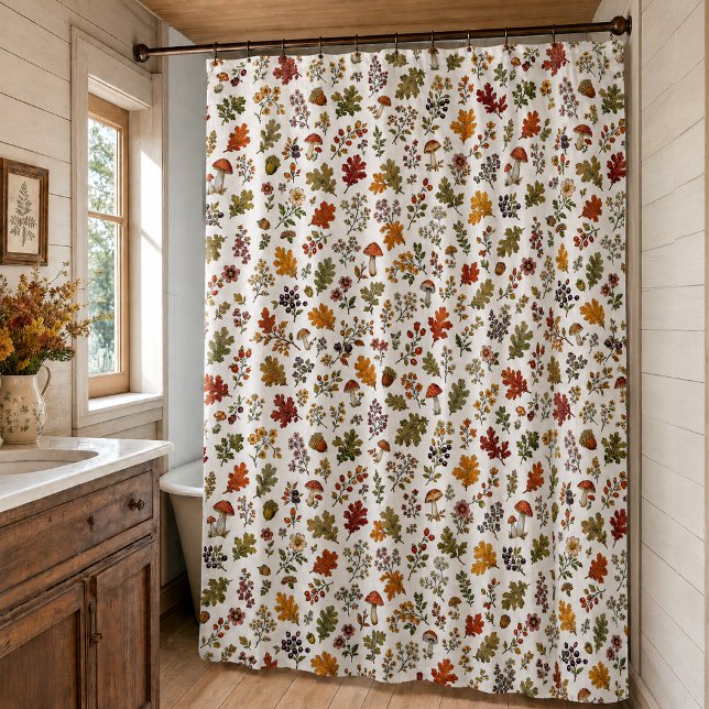 Rustic Fall Woodland Mushroom Leaves Pattern (Creator Uploaded)