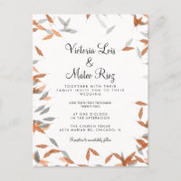Rustic Falling Leaf Pampas Floating Wedding  