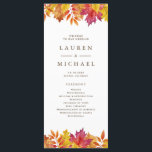 Rustic Falling Leaves Garland Autumn Wedding Program<br><div class="desc">Share the wedding details with your family and friends with these customizable wedding programs. They feature watercolor garlands of leaves in autumn shades. These floral programs are perfect for fall or autumn weddings. Personalize by adding names,  dates,  and other event details.</div>