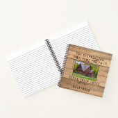 Rustic Family Cabin Photo Forest Trees Guestbook Notebook (Inside)