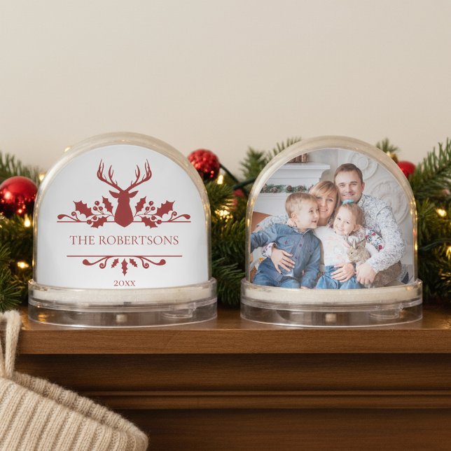 Rustic Family Monogram Christmas Photo (Créateur téléchargé)