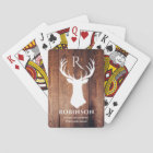 Rustic Family Monogram Wood Styled Deer Antler