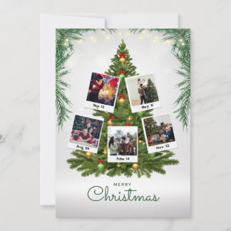 Rustic Family Photo Christmas Tree Farm Holiday Card