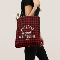 Rustic Family Reunion Cabin Retro Red Plaid