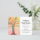 Rustic Family Reunion  Invitation Postcard (Standing Front)