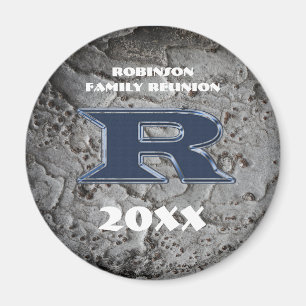 Rustic Family Reunion Keepsake Letter R Monogram Magnet