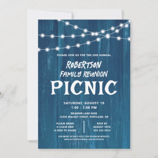 Rustic Family Reunion Picnic Invitation