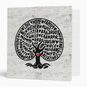Rustic Family Tree Love Wood Photo Album Classeur