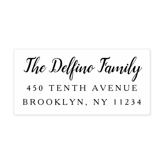 Rustic Family Wood Custom Return Address Rubber Stamp (Imprint)