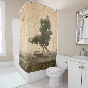 Rustic Farm Country Vintage Antique Beige Tree