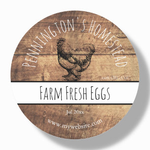 Rustic Farm Fresh Egg Labels