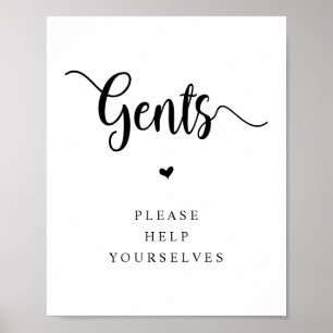 Rustic Farm, Gents, help yourselves, Washroom Poster