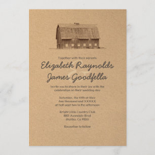 Rustic Farm Wedding Invitations