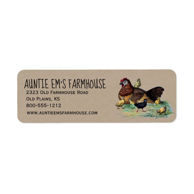 Rustic Farmhouse Adresse de retour Étiquette avec  (Devant)
