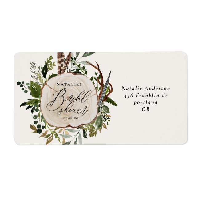 Rustic farmhouse barn botanical bridal shower  (Front)
