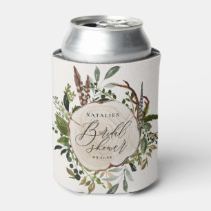 Rustic farmhouse barn botanical bridal shower  can cooler