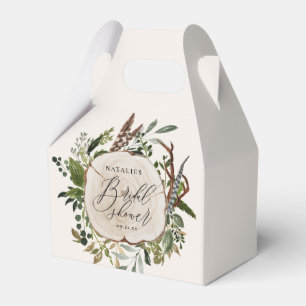Rustic farmhouse barn botanical bridal shower  favor box