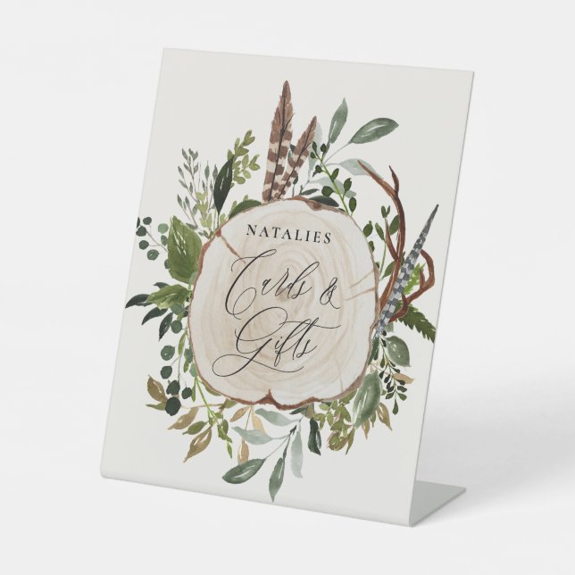 Rustic farmhouse barn botanical bridal shower sign (Front)