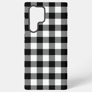 Rustic Farmhouse Black & White Checkered Samsung Galaxy Case
