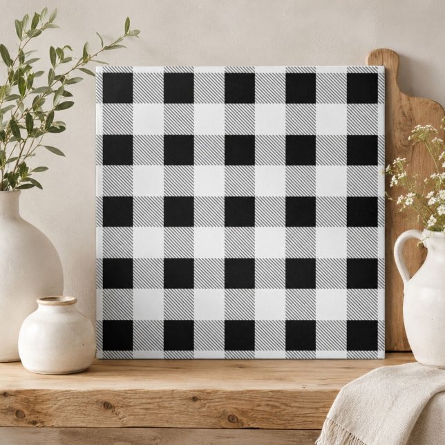 rustic farmhouse chic black and white plaid tile (rustic farmhouse chic black and white plaid ceramic tile)