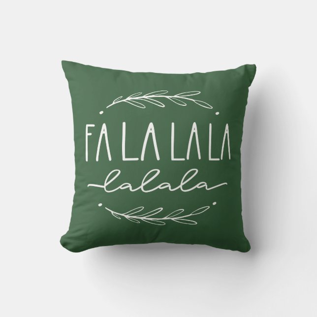 Rustic Farmhouse Christmas Laurels  Throw Pillow (Front)