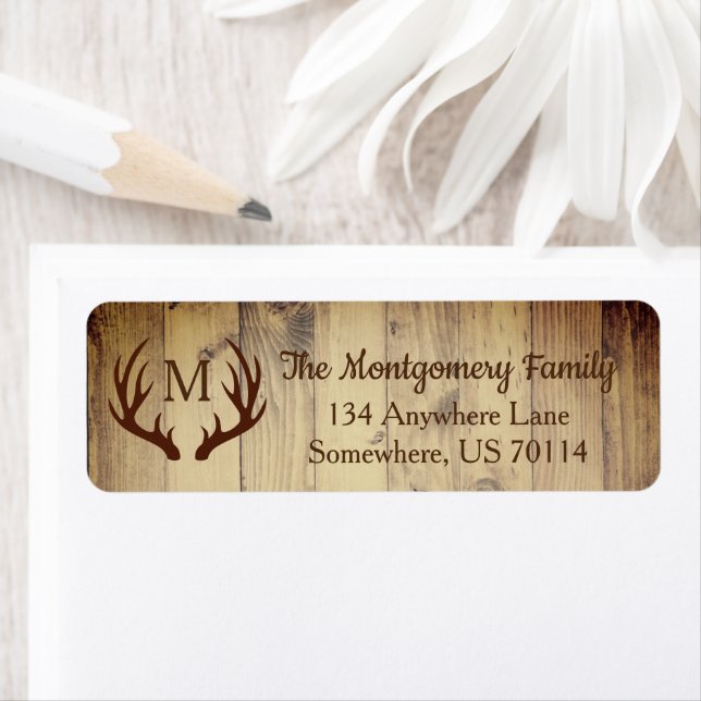 Rustic Farmhouse Country Wood Deer Antlers (En situation)