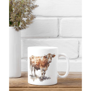 Rustic Farmhouse Cow Portrait Coffee Mug