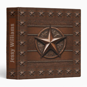 Rustic Farmhouse Cowboy Western Country Texas Star Binder