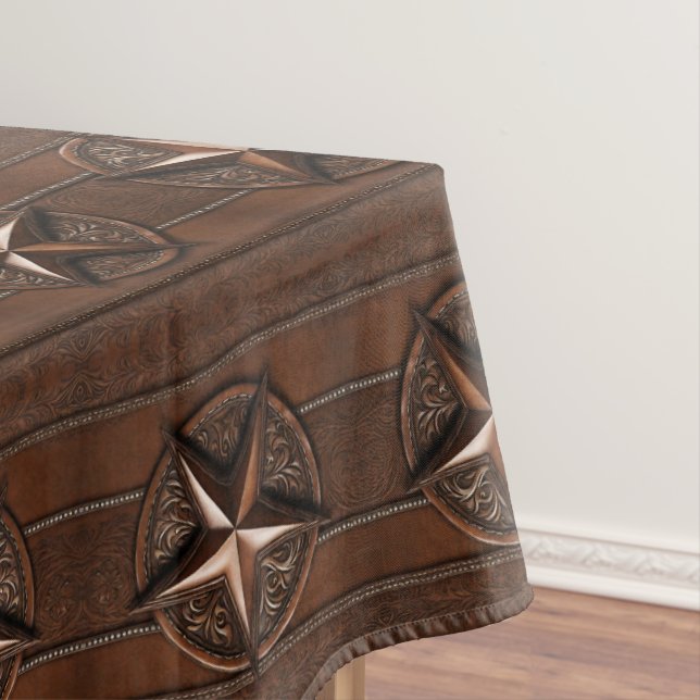 Rustic Farmhouse Cowboy Western Country Texas Star Tablecloth (In Situ)