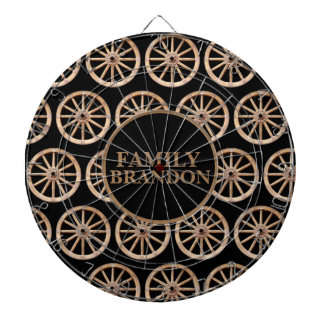 Rustic Farmhouse Elegant Old-Fashion Wooden Wheel  Dartboard