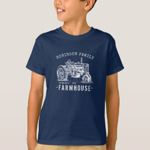 Rustic Farmhouse Family Name Vintage Tractor T-Shirt