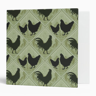 Rustic Farmhouse Hen Pattern – In Green Binder