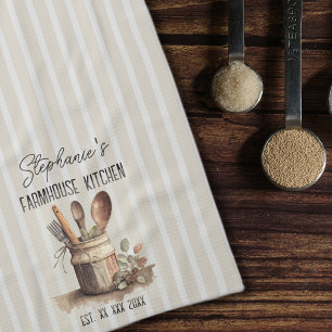 Rustic Farmhouse Kitchen Utensils Towel